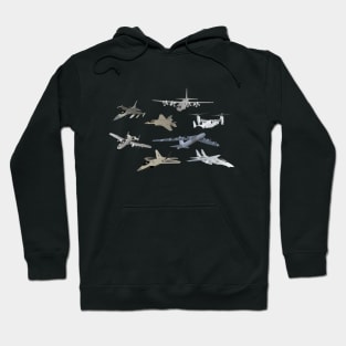 US Military Airplanes Hoodie